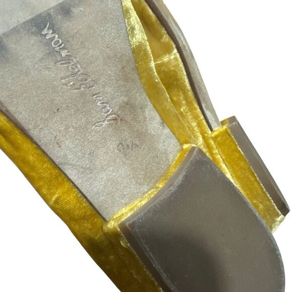 Revolve Sam Edelman Jene Mary Jane Gold Velvet Pointed Toe Flats NWOT - Picture 12 of 12